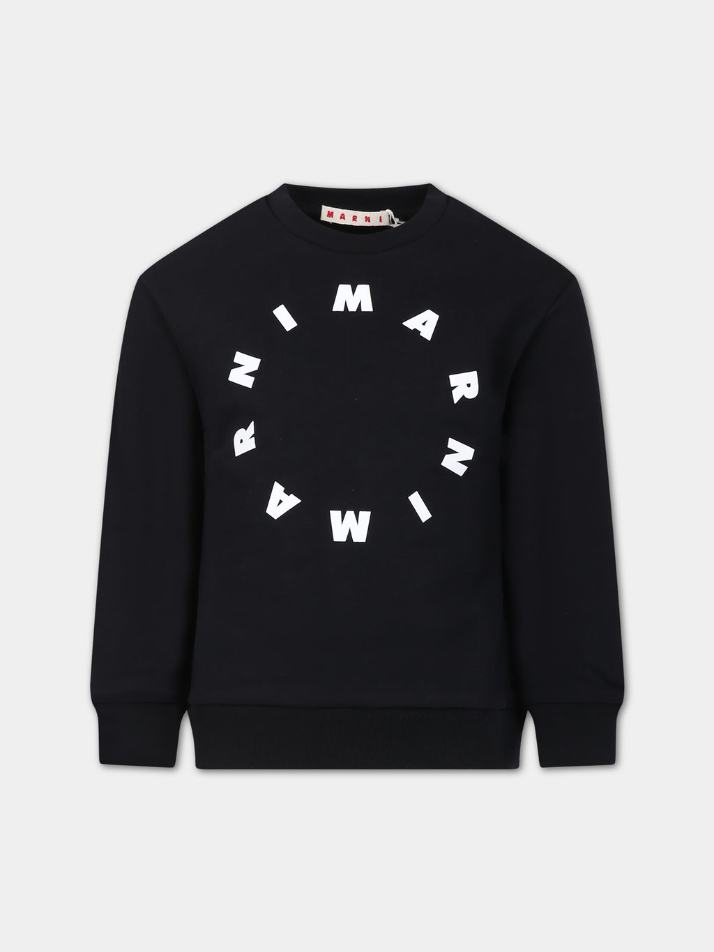 Black sweatshirt for kids with logo